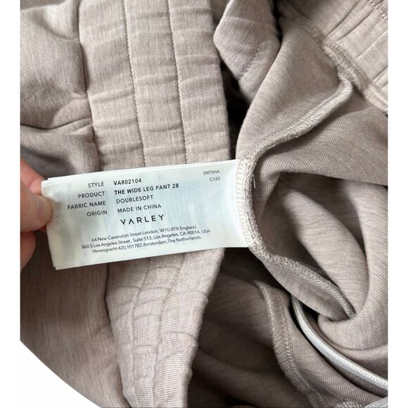 NWOT VARLEY Set Double Soft The Wide Leg Pant 28" Hawley Half Zip Sweat XL Taupe - Picture 12 of 16